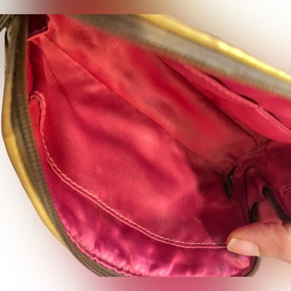 Coach Gold Clutch Makeup Bag